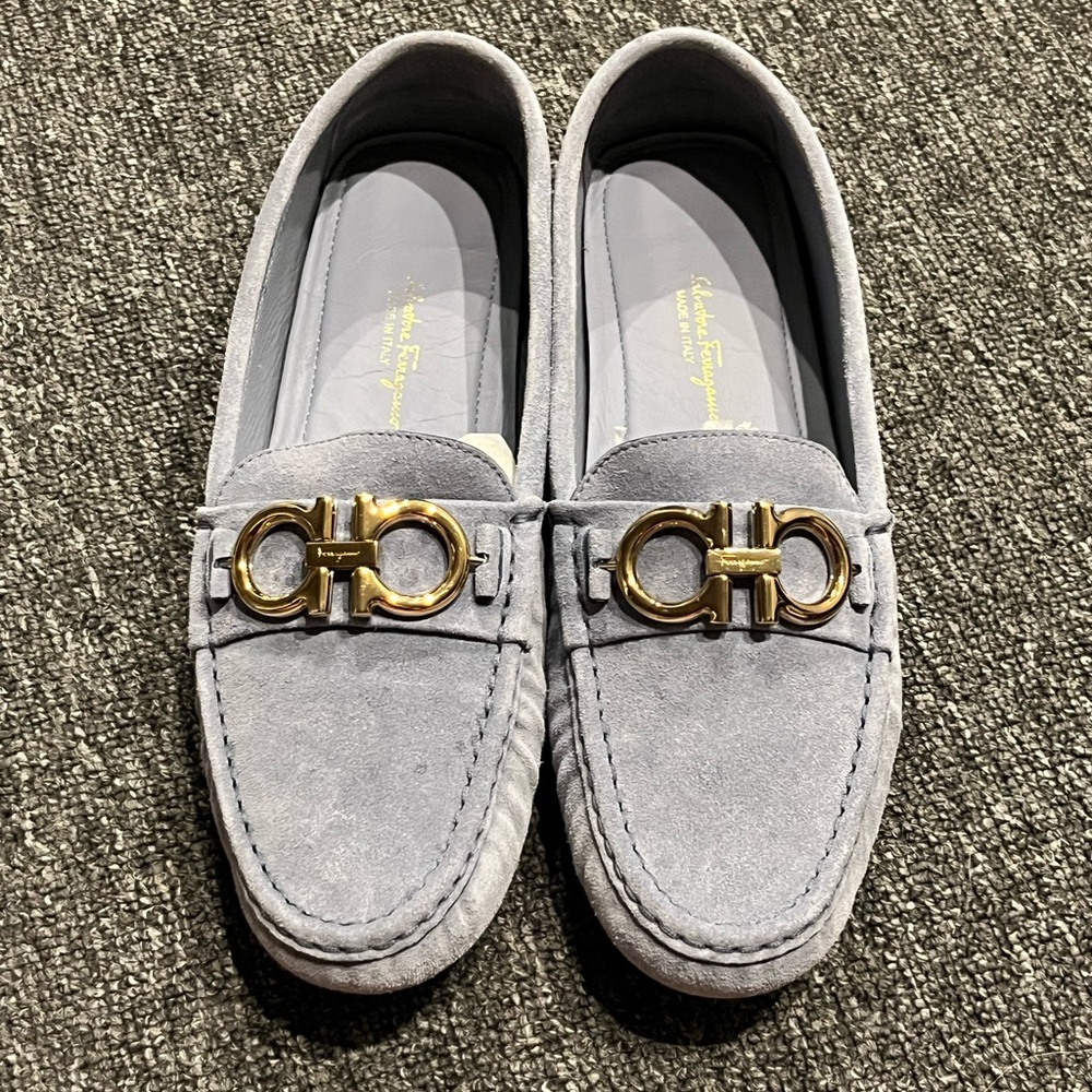 Salvatore Ferragamo Sky Blue Loafers 9